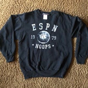 ESPN Black youth sweatshirt, size Large